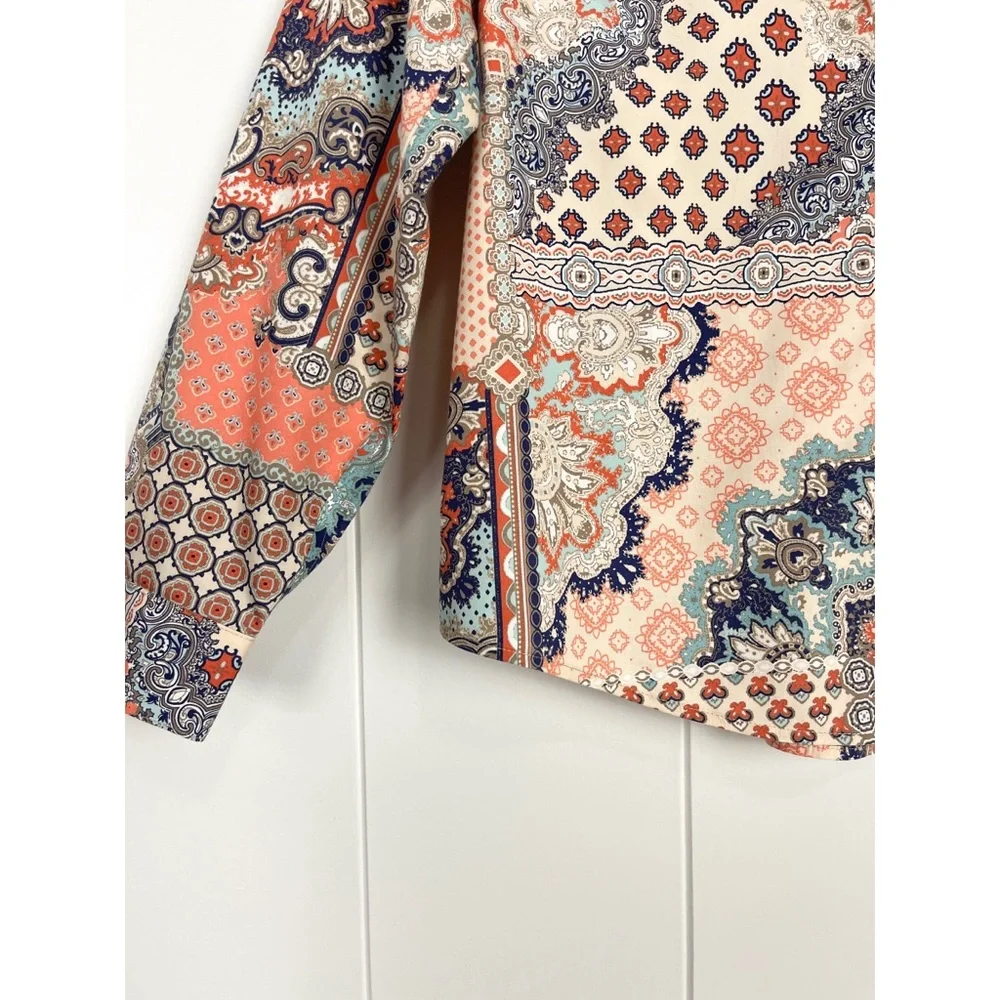Chico’s | Effortless Giana Paisley Print Button-Down Shirt